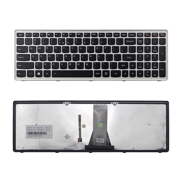 کیبرد لپ تاپ لنوو Lenovo IdeaPad Z505 Z510 Laptop Keyboard فریم نقره ای