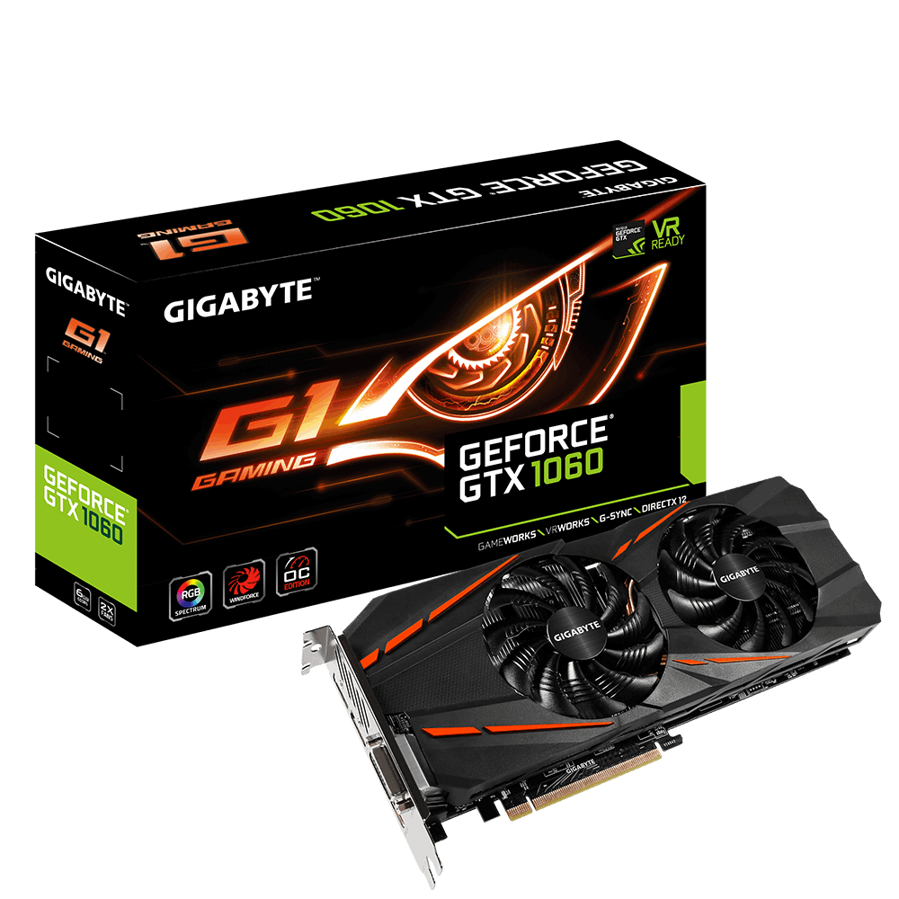 کارت گرافیک گیگابایت GTX 1060 G1 Gaming 6GB GIGABYTE VGA