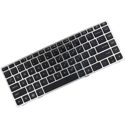 کیبرد لپ تاپ اچ پی HP EliteBook 8460B 6460B Laptop Keyboard فریم نقره ای