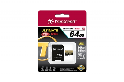 کارت حافظه ترنسند 64GB Transcend UHS-I U3 Class 10 633X - 95MBps Ultimate 