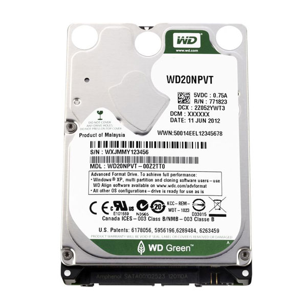 026- هارد لپ تاپ وسترن HDD Internal 2.5inch 1TB