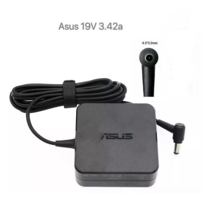 آداپتور / شارژر لپ تاپ ایسوس 19v 3.42A ASUS Adapter مربعی سر فیش سوزندار