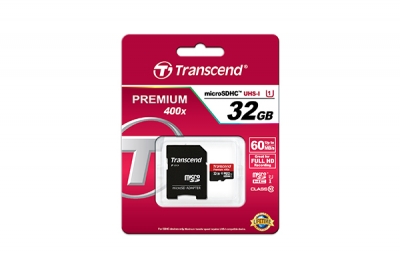 کارت حافظه ترنسند 32GB Transcend UHS-I U1 Class 10 400X - 60MBps Premium